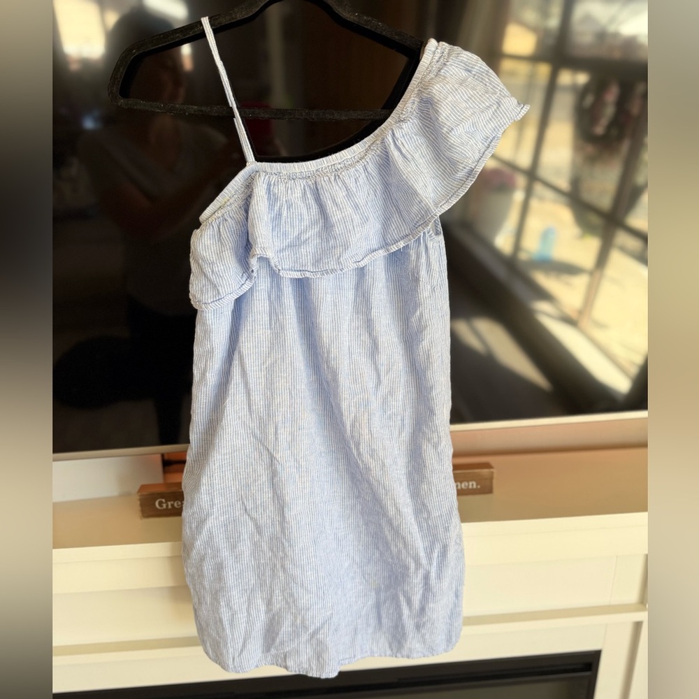 beachlunchlounge Light Blue One Shoulder Dress
